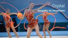  Presentation with rhythmic gymnastics gymnastics - Amazing presentation having kiev-ukraine-august-31-team backdrop and a ocean colored foreground