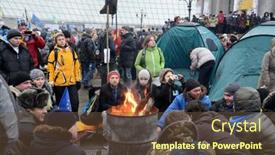  Presentation with mass - Amazing PPT theme having kiev-ukraine-december-08-mass backdrop and a tawny brown colored foreground