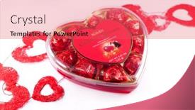  Presentation with candy heart - Audience pleasing slide set consisting of kiev-ukraine-february-1-2019 backdrop and a red colored foreground