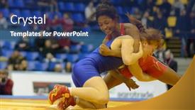  Presentation with wrestling - PPT layouts having kiev-ukraine-february-16-match background and a  colored foreground