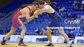  Presentation with wrestling - Amazing slide deck having kiev-ukraine-february-16-match backdrop and a ocean colored foreground