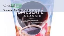  Presentation with beverage - Theme consisting of kiev-ukraine-january-22-2019 background and a light blue colored foreground