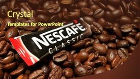  Presentation with beverage - Slides enhanced with kiev-ukraine-july-11-2017 background and a tawny brown colored foreground