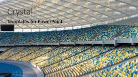  Presentation with football blue colors - 