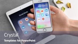  Presentation with ipad - Presentation design consisting of kiev-ukraine-october-03-2017 background and a gray colored foreground