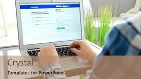  Presentation with facebook - Presentation design consisting of kiev-ukraine-october-10-2017 background and a coral colored foreground