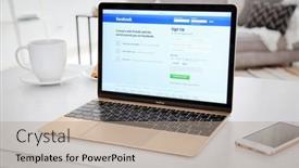  Presentation with facebook - Presentation theme having kiev-ukraine-october-10-2017 background and a coral colored foreground