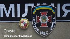  Presentation with riot police - Amazing PPT theme having kiev-ukraine-sept-3-chevron backdrop and a  colored foreground