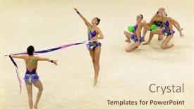  Presentation with rhythmic gymnastics gymnastics - Cool new presentation design with contracts disclosures - information release form document concept backdrop and a light gray colored foreground