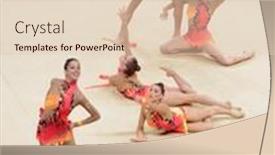  Presentation with rhythmic gymnastics gymnastics - Cool new PPT layouts with kiev-ukraine-september-1-team backdrop and a  colored foreground