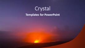  Presentation with hawaii - Beautiful presentation design featuring kilauea-active-volcano backdrop and a violet colored foreground