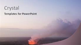  Presentation with hawaii - Beautiful theme featuring kilauea active volcano on big island hawaii backdrop and a lemonade colored foreground