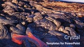  Presentation with hawaii - Cool new theme with kilauea-active-volcano backdrop and a navy blue colored foreground