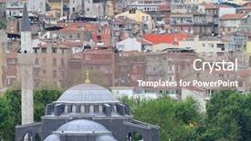  Presentation with istanbul - Beautiful presentation featuring kilic ali pasa mosque backdrop and a gray colored foreground