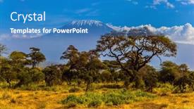  Presentation with africa continent - Slide deck consisting of kilimanjaro-is-africa-s-highest background and a teal colored foreground