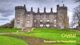  Presentation with ireland - Theme enhanced with kilkenny castle co kilkenny ireland background and a tawny brown colored foreground