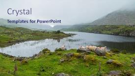  Presentation with killarney - Cool new PPT theme with killarney-national-park-killarney-national backdrop and a sky blue colored foreground