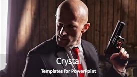  Presentation with contract - Colorful PPT theme enhanced with killer - contract assassin backdrop and a dark gray colored foreground