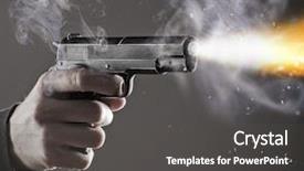  Presentation with gun - Slide deck featuring killer with gun background and a dark gray colored foreground