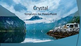  Presentation with beautiful nature in twilight - Beautiful slide set featuring kilometer - geiranger fjord beautiful nature norway backdrop and a light blue colored foreground