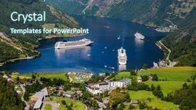  Presentation with beautiful nature - Audience pleasing theme consisting of kilometer - geiranger fjord beautiful nature norway backdrop and a ocean colored foreground