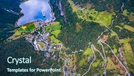  Presentation with beautiful nature - Slide deck featuring kilometer - geiranger fjord beautiful nature norway background and a  colored foreground