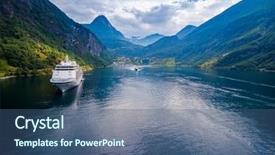  Presentation with beautiful nature in twilight - Theme featuring kilometer - geiranger fjord beautiful nature norway background and a ocean colored foreground