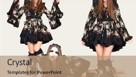  Presentation with kimono - Presentation theme with kimono and traditional japanise background and a coral colored foreground