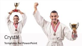  Presentation with kimono - Presentation theme having kimono isolated on white background and a white colored foreground