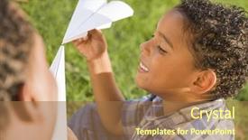  Presentation with race - Slide set with kin - happy mixed race father background and a  colored foreground