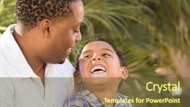  Presentation with catholic father son hoyly spirit - Presentation theme having kin - happy mixed race father background and a  colored foreground