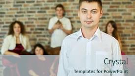  Presentation with family and school - PPT layouts enhanced with kin - portrait of young man background and a sky blue colored foreground