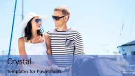  Presentation with walking young wild jaguar - Slide set with kin - young and attractive couple walking background and a teal colored foreground