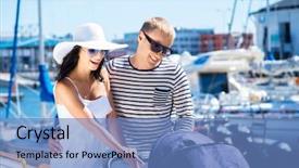  Presentation with walking young wild jaguar - Audience pleasing PPT layouts consisting of kin - young and attractive couple walking backdrop and a  colored foreground