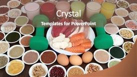 Presentation with food body - Amazing PPT layouts having kinase - health food and drinks backdrop and a tawny brown colored foreground