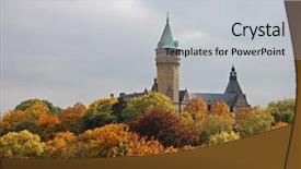  Presentation with luxembourg - Beautiful slides featuring kind on a fortress in luxembourg backdrop and a light gray colored foreground