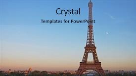  Presentation with eiffel tower - Cool new presentation theme with kind on eiffel tower backdrop and a light blue colored foreground