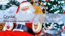  Presentation with christmas tree - Audience pleasing presentation consisting of kind rocks - good old santa claus sitting backdrop and a  colored foreground