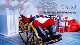  Presentation with christmas tree - Presentation design with kind rocks - good old santa claus sitting background and a  colored foreground