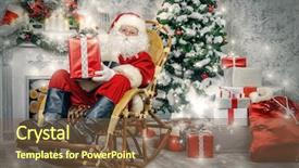  Presentation with christmas tree - Cool new slides with kind rocks - happy santa claus sitting backdrop and a tawny brown colored foreground