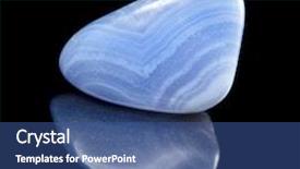  Presentation with stone - Presentation design enhanced with kind rocks - single blue agate sapphirine stone background and a ocean colored foreground