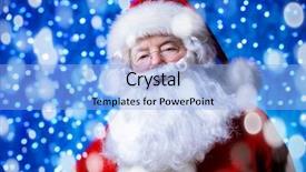  Presentation with blue lights - Theme having kind santa claus is looking background and a  colored foreground