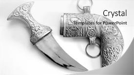  Presentation with oman - Slide deck featuring kind worn with national dress background and a white colored foreground