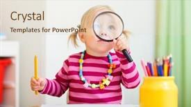  Presentation with funny - Slides having kindergarden - funny photo of adorable toddler background and a lemonade colored foreground