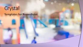  Presentation with blue swoosh abstract design - Cool new PPT layouts with kindergarten slides - abstract blur modern playground backdrop and a coral colored foreground