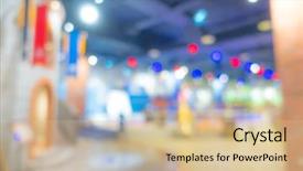  Presentation with blur - Beautiful slide deck featuring kindergarten slides - abstract blur modern playground backdrop and a lemonade colored foreground