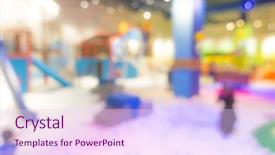  Presentation with blue and yellow abstract - Slide set enhanced with kindergarten slides - abstract blur modern playground background and a pink colored foreground