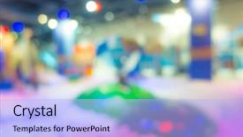  Presentation with blue swoosh abstract design - Beautiful presentation featuring kindergarten slides - abstract blur modern playground backdrop and a  colored foreground