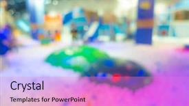  Presentation with playground - Presentation design with kindergarten slides - abstract blur modern playground background and a lilac colored foreground