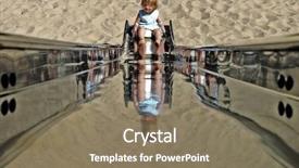  Presentation with alone - Audience pleasing PPT theme consisting of kindergarten slides - cute little girl left alone backdrop and a violet colored foreground